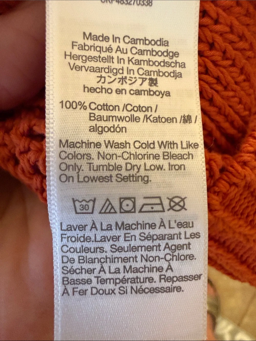Madewell Orange Open-Knit Sleeveless Crew Sweater Vest